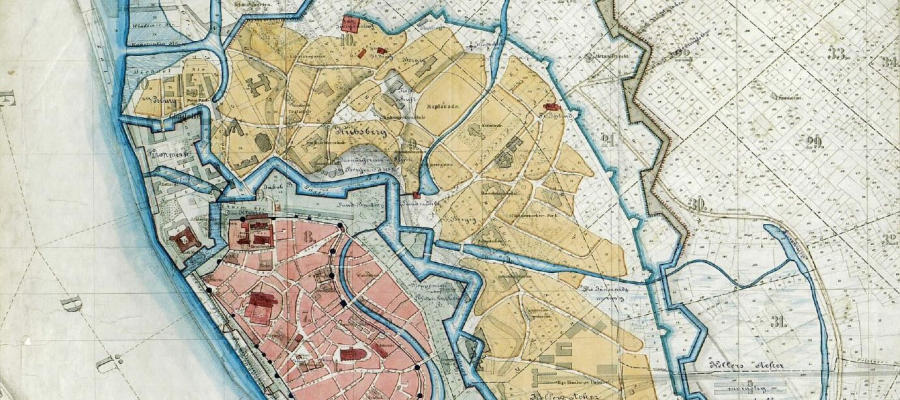 Veca Rīgas karte no 1650.-1656. gadiem